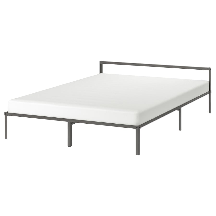 GRIMSBU Bed frame, grey, Queen IKEA