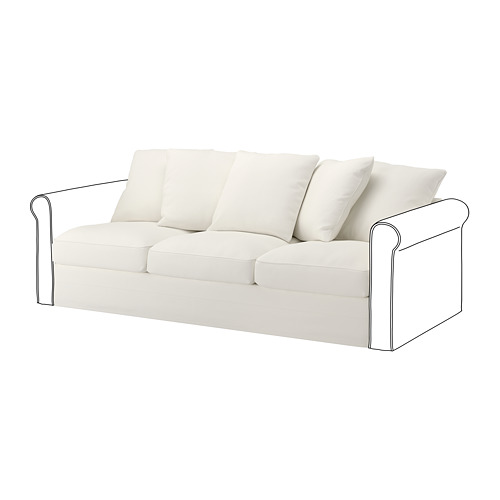 GRÖNLID 3seat section Inseros white IKEA