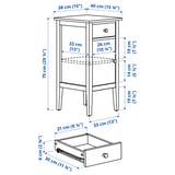 GULLABERG Bedside table, with 1 drawer with door/white, 38x40x75 cm