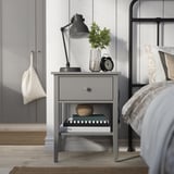GULLABERG Bedside table, with 1 drawer with shelf/grey, 53x43x69 cm