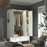 GULLABERG Wardrobe, white, 128x64x201 cm