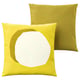 GULLBERGSÖ / HJÄRTERÖ Cushion, set of 2, bright yellow/white bright pink/bright orange/out/indoor, 50x50 cm