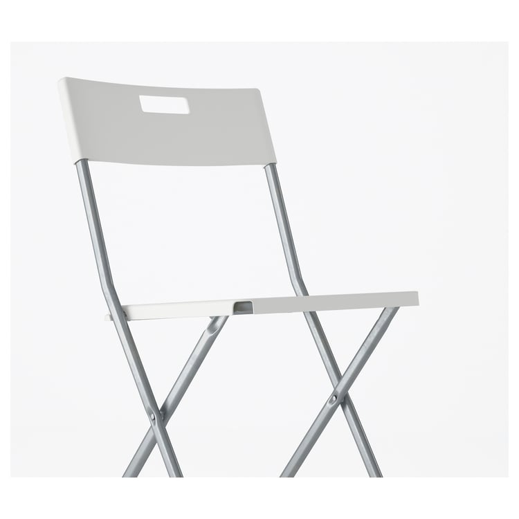 GUNDE Folding chair, white IKEA