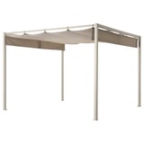HAMMARÖN Canopy for pergola, dark grey-beige, 300x300 cm