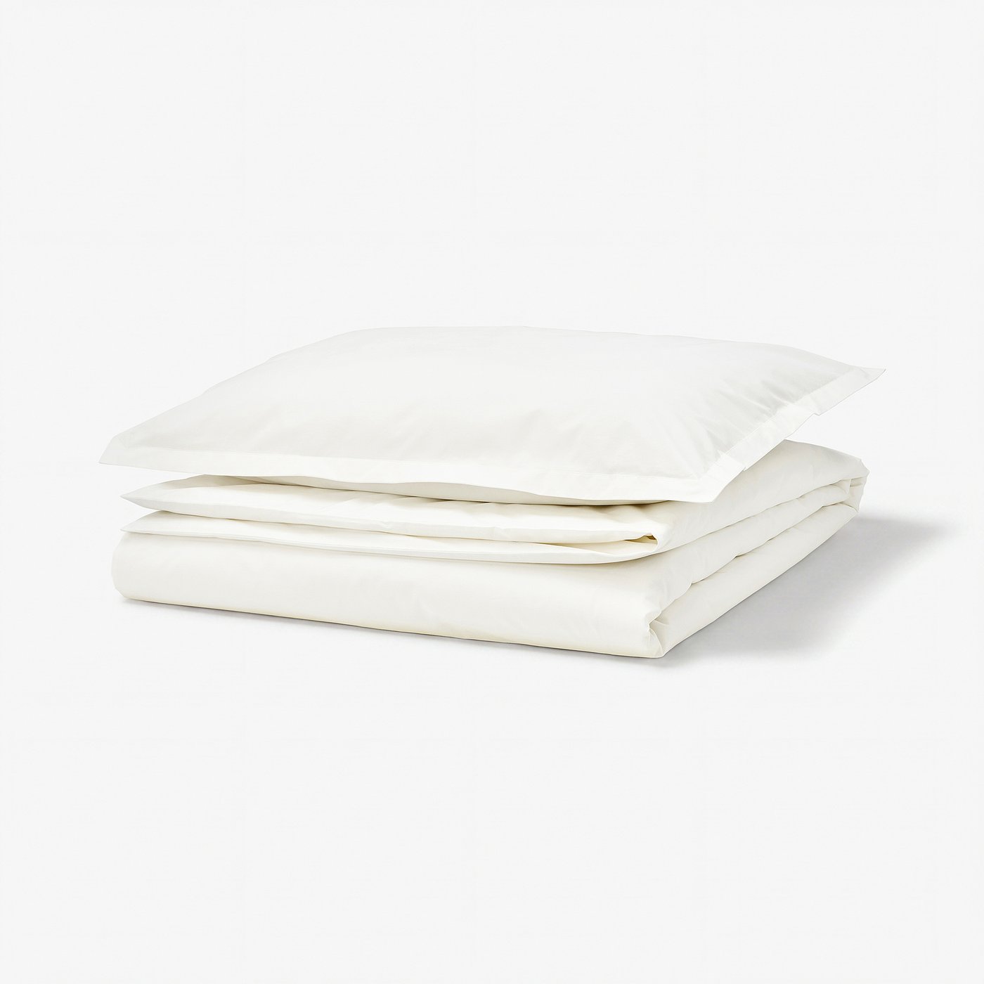 HAMPFLOCKEL Duvet cover and pillowcase, white, 150x200/50x80 cm