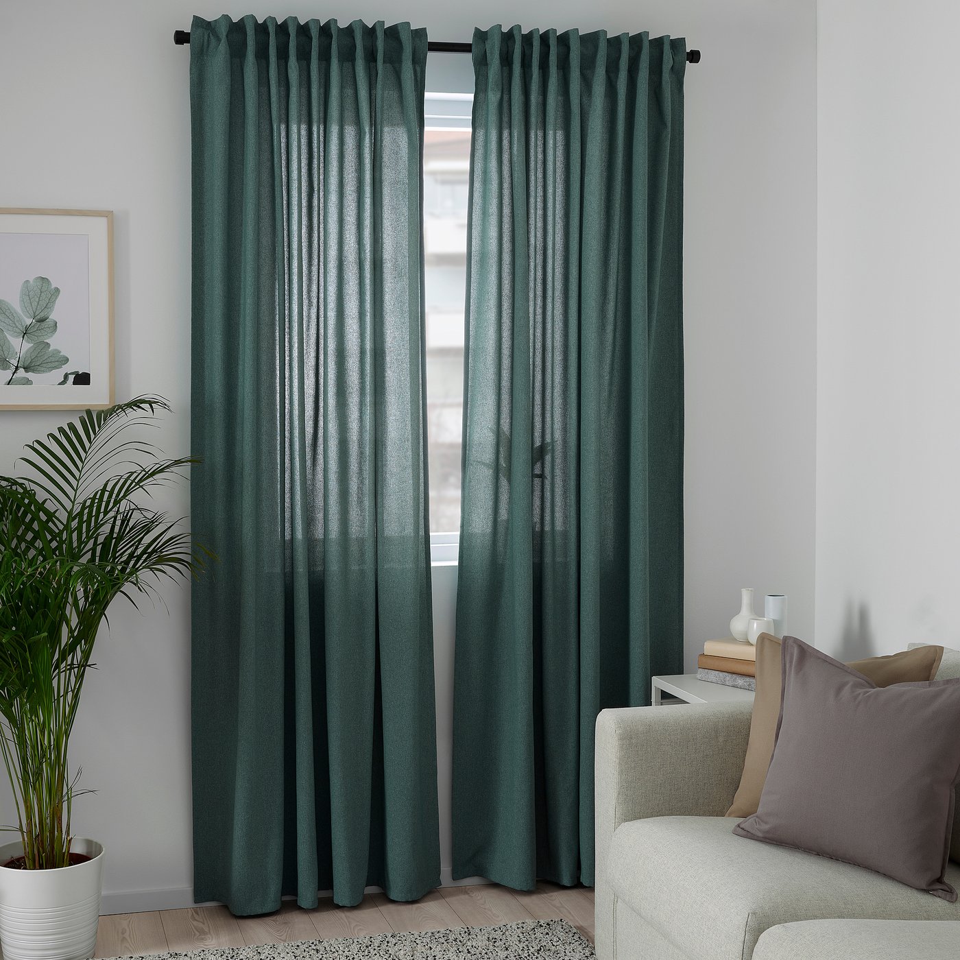 curtains green