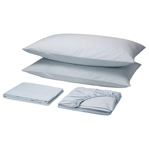 HARKLÖVER Sheet set, blue, Queen