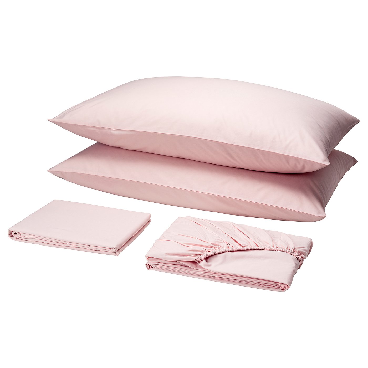 HARKLÖVER Sheet set, pink, Queen IKEA