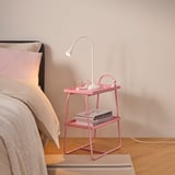 HATTÅSEN Bedside table/shelf unit, pink