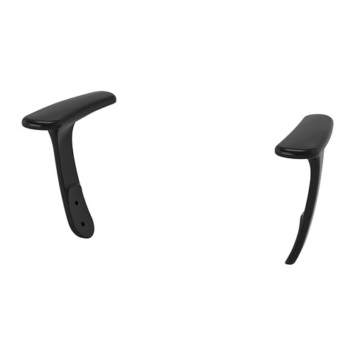 HATTEFJÄLL Pair of armrests - black - IKEA