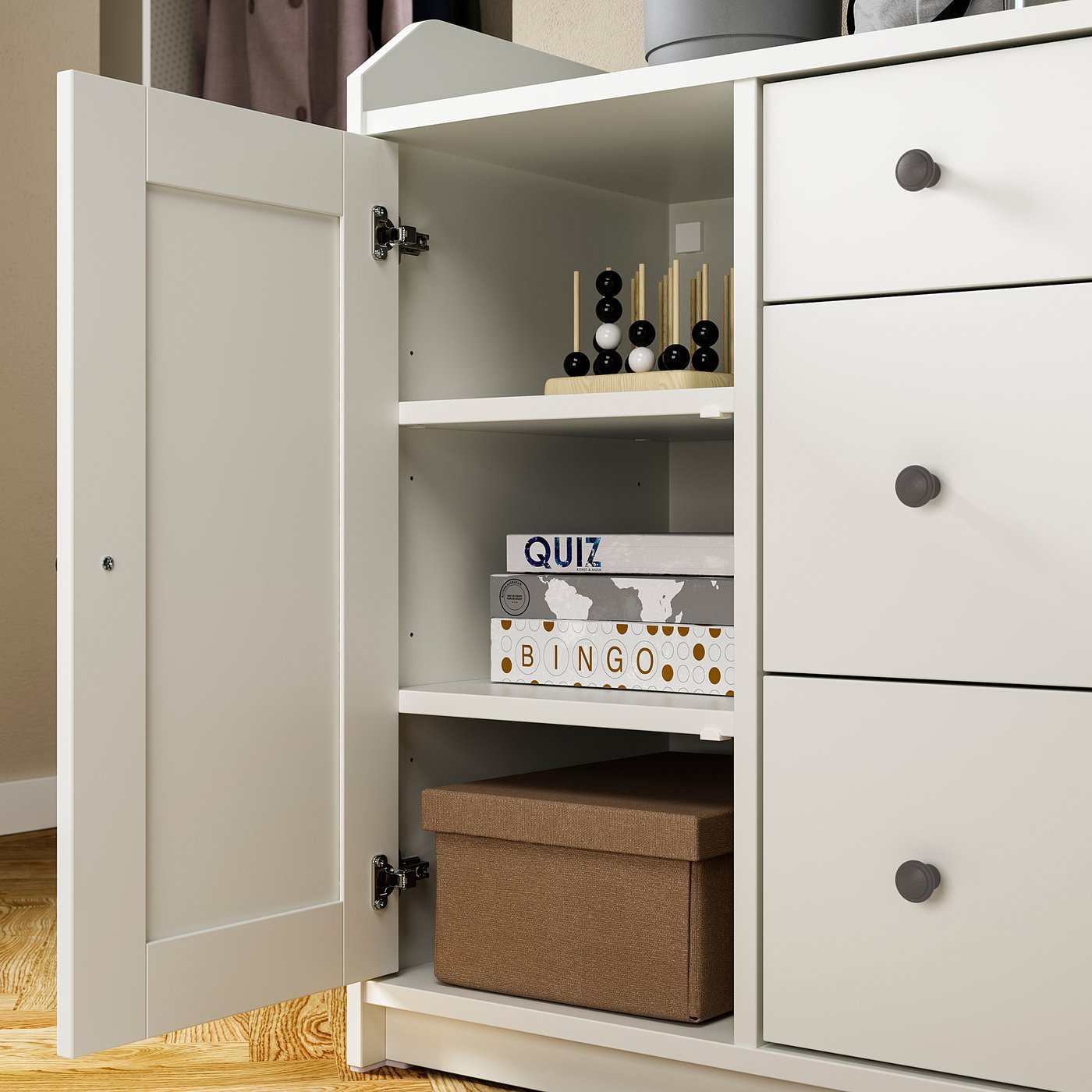 【IKEA】HAUGA ハウガ サイドボード ホワイト 140x84 cm HAUGA sideboard, white, 140x84 cm - IKEA