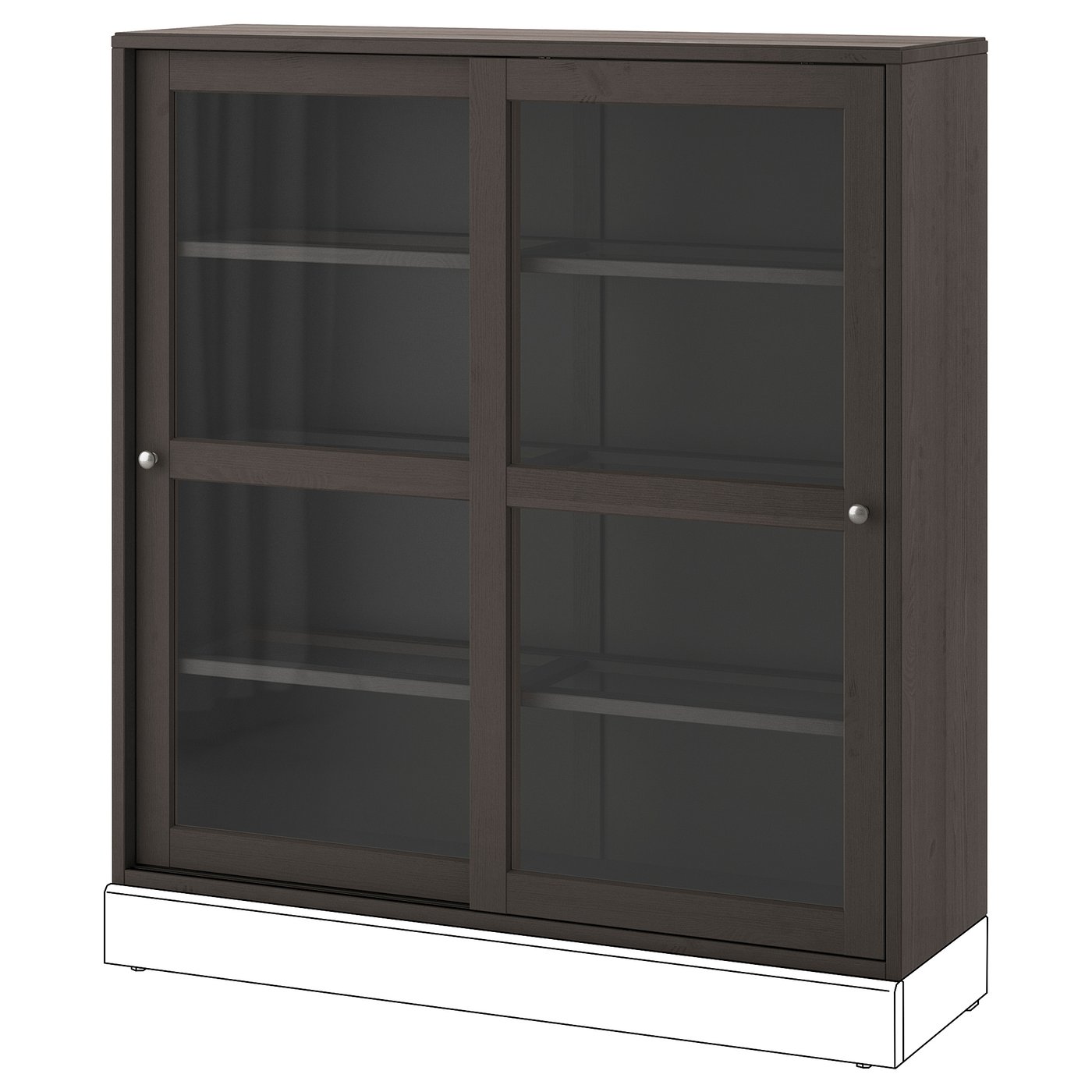 HAVSTA Glassdoor dark brown, 121x35x123 cm IKEA
