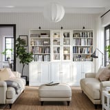 HAVSTA Storage combination w glass doors, white, 243x47x212 cm