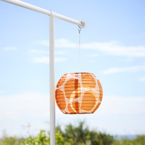 HELGEÖ Decorating rod for table, white adjustable/outdoor indoor, 115/235x116 cm