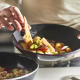 HEMLAGAD Sauté pan with lid, non-stick coating black, 26 cm