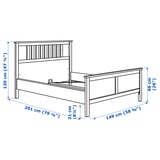 HEMNES Bed frame with mattress, white stain/Åkrehamn firm, Double