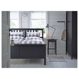 HEMNES Bedside table, black-brown, 46x35 cm