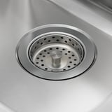 HILLESJÖN Inset sink, 2 bowls, stainless steel, 75x46 cm