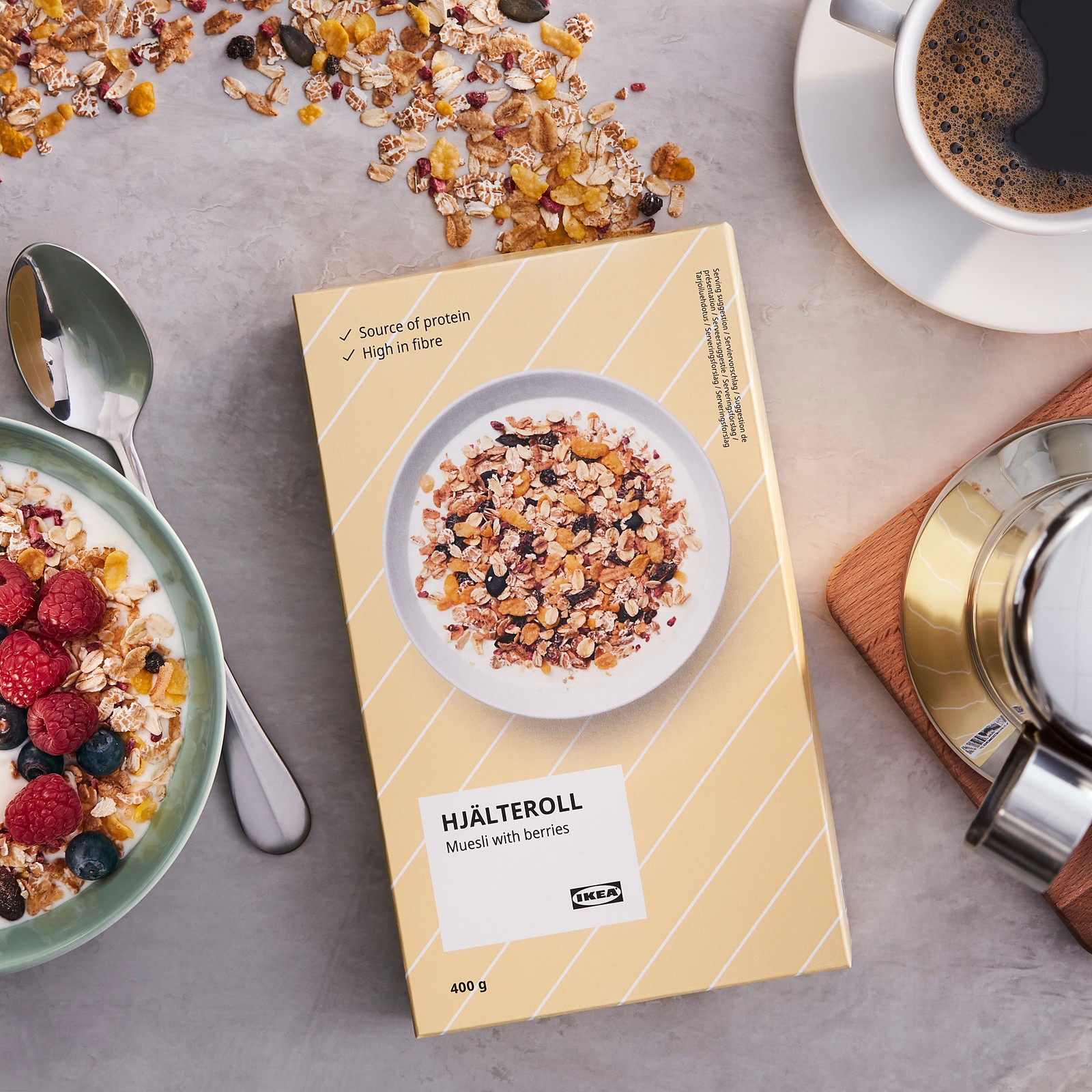 HJÄLTEROLL Muesli, with dried berries, 400 g IKEA