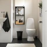 HÖLASS Bin with lid, black, 8 l