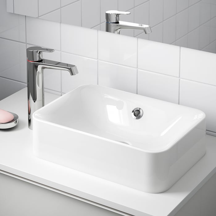 HÖRVIK Countertop washbasin, white, 45x32 cm IKEA