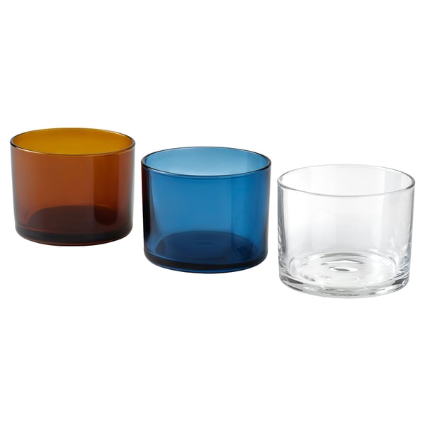 HÖSTAGILLE Candle holder, assorted colours, 6 cm