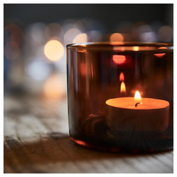 HÖSTAGILLE Candle holder, assorted colours, 6 cm