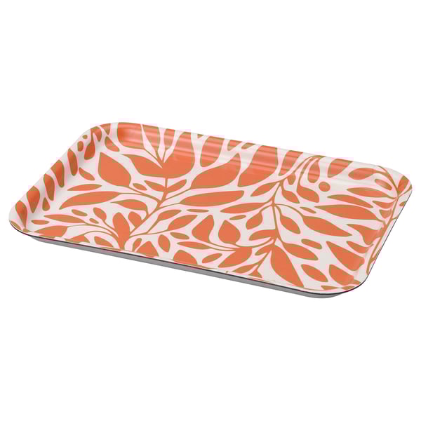HÖSTAGILLE Tray, orange, 20x28 cm