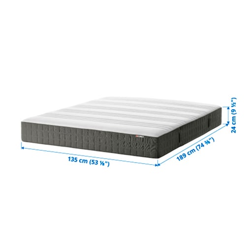 HÖVÅG Pocket sprung mattress, firm, dark grey, Double IKEA