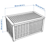 HOL Storage table, acacia, 98x50 cm