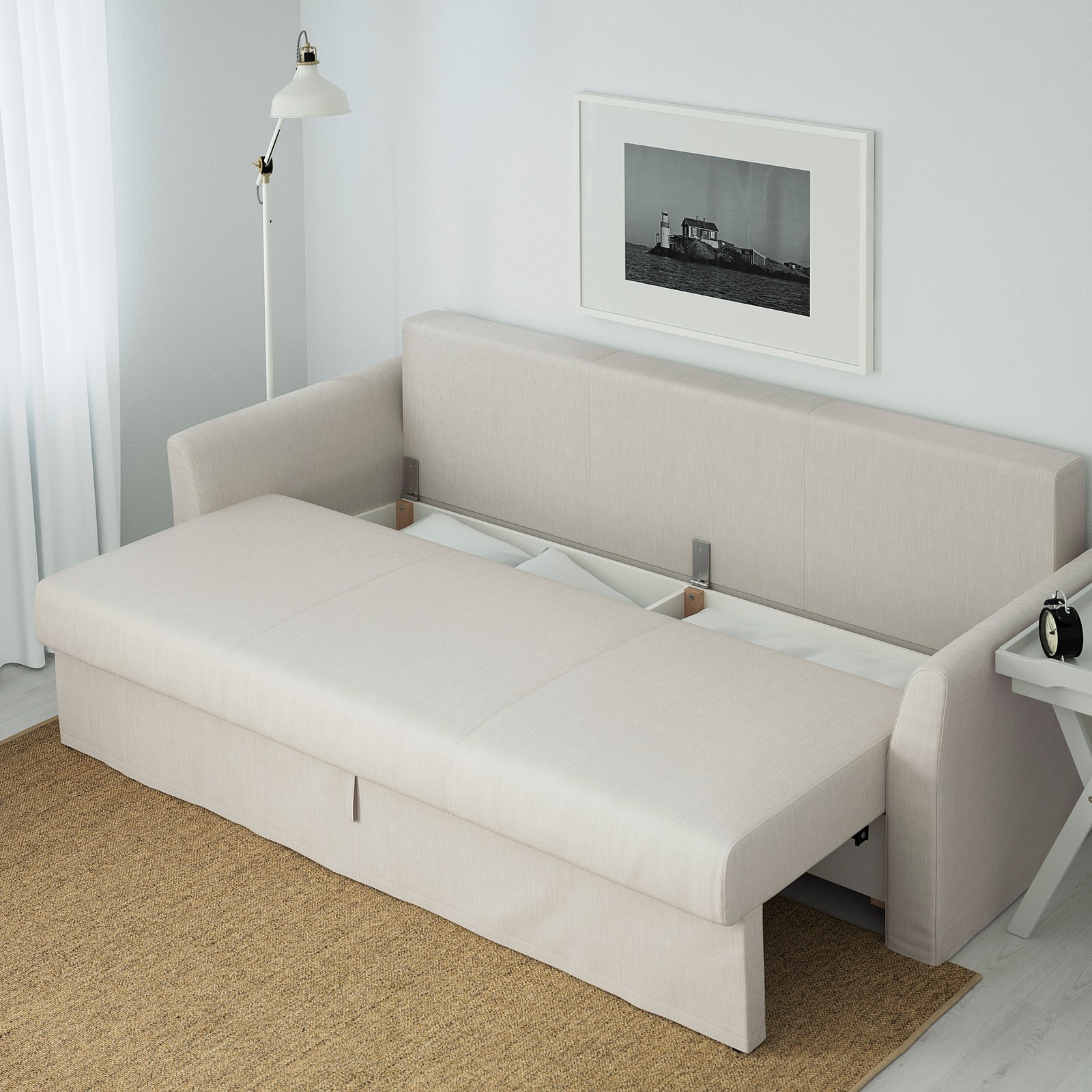 HOLMSUND Threeseat sofabed, Nordvalla beige IKEA