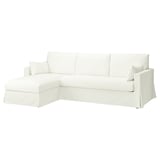 HYLTARP Cover f 3-seat sofa w chs lng, left, Hallarp white