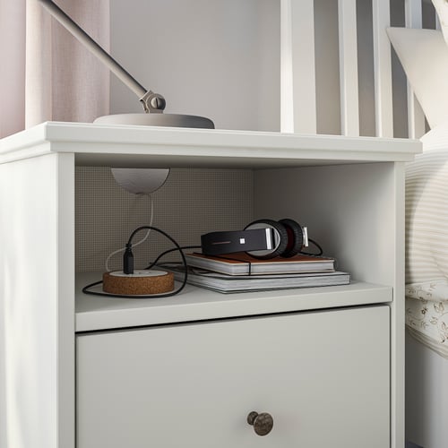 IDANÄS bedside table, white, 47x40 cm IKEA