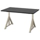 IDÅSEN Desk, black/beige, 120x70 cm