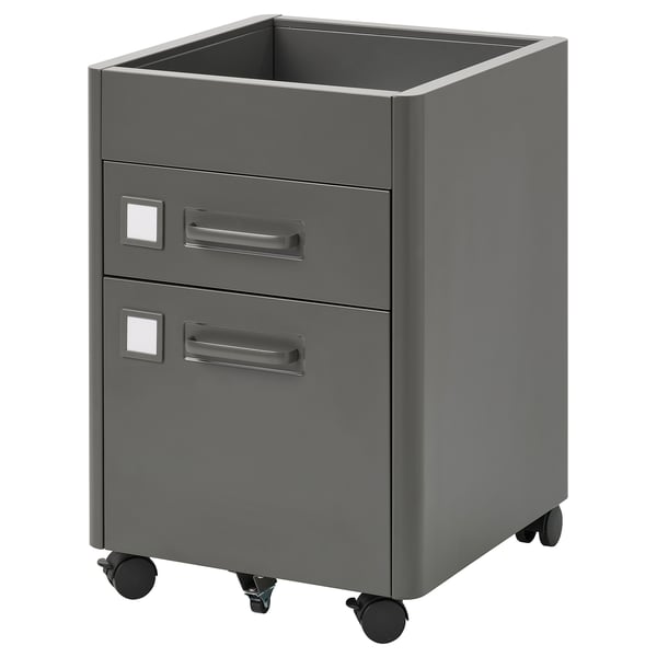 IDÅSEN Drawer unit on castors, dark grey, 42x61 cm