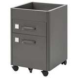 IDÅSEN Drawer unit on castors, dark grey, 42x61 cm
