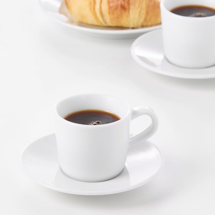 IKEA 365+ espresso cup and saucer, white, 6 cl IKEA
