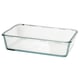 IKEA 365+ Food container, large rectangular/glass, 3.1 l