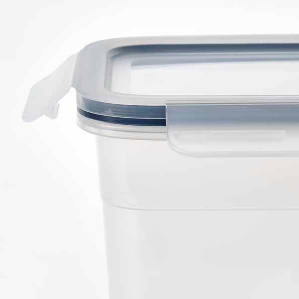 IKEA 365+ Food container with lid, rectangular/plastic, 4.2 l