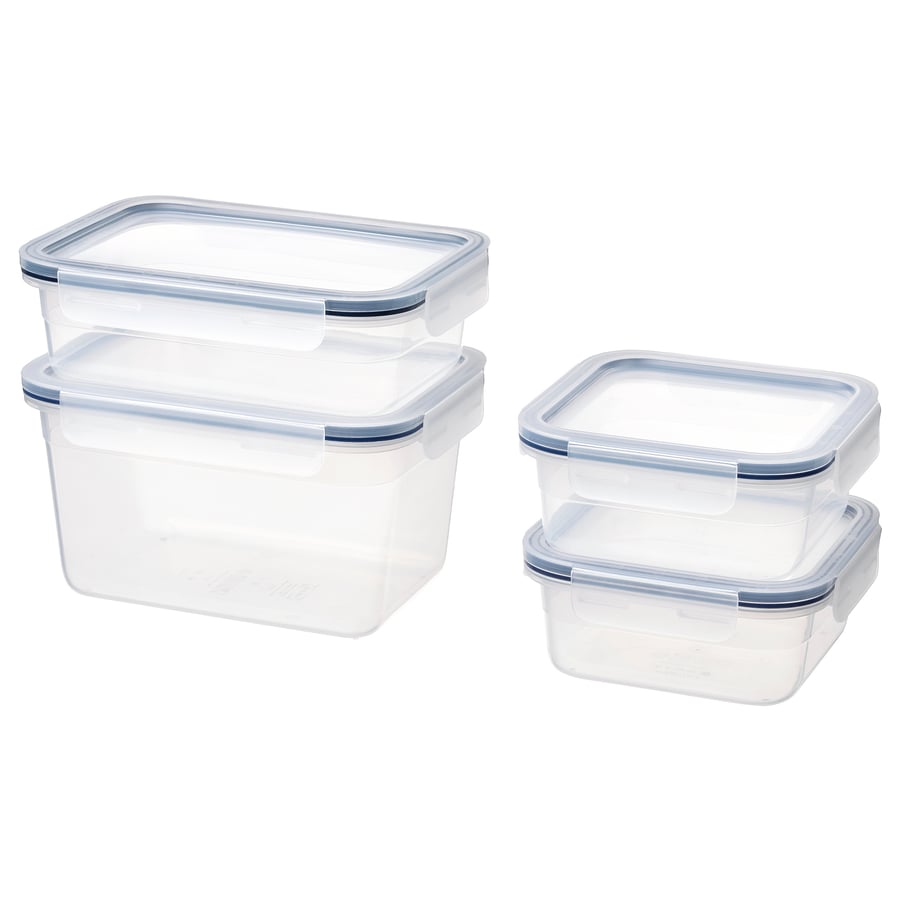 IKEA 365+ food container with lid, set of 4, plastic IKEA
