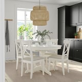 INGATORP Extendable table, white, 110/155 cm