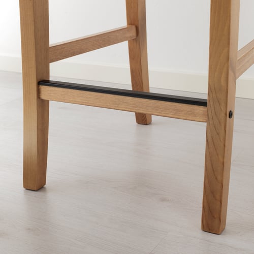 INGOLF Bar stool with backrest, antique stain IKEA
