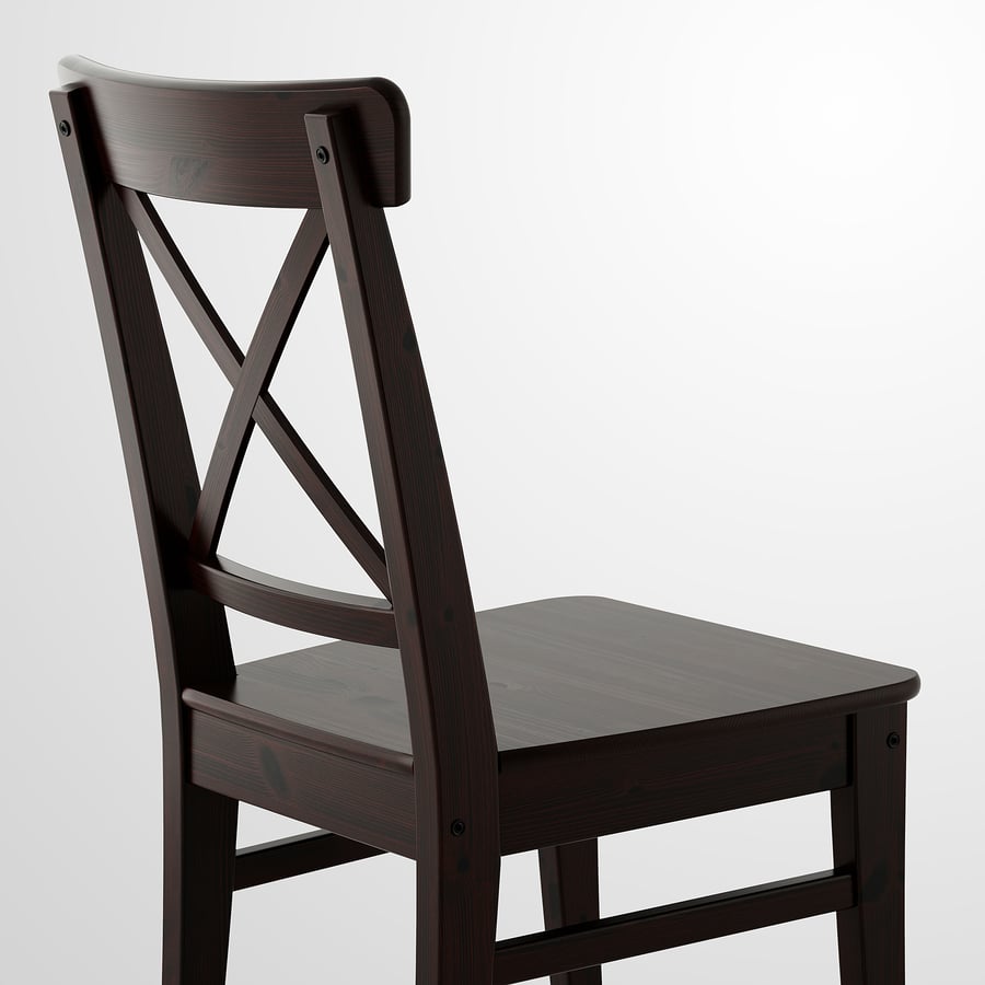 INGOLF Chair, brownblack IKEA