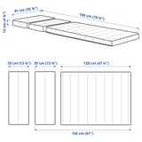 INNERLIG Sprung mattress for extendable bed, 91x190 cm