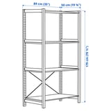 IVAR 1 section/shelves, pine, 89x50x179 cm