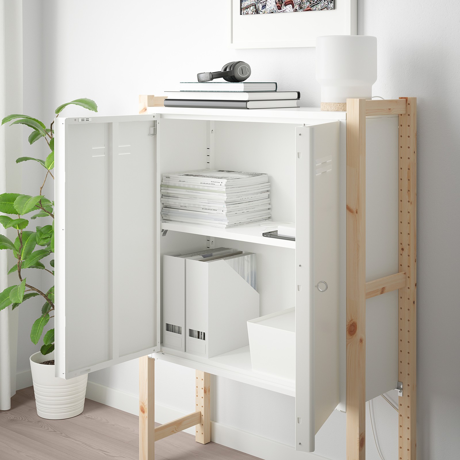 IVAR with doors, white, 80x83 cm IKEA