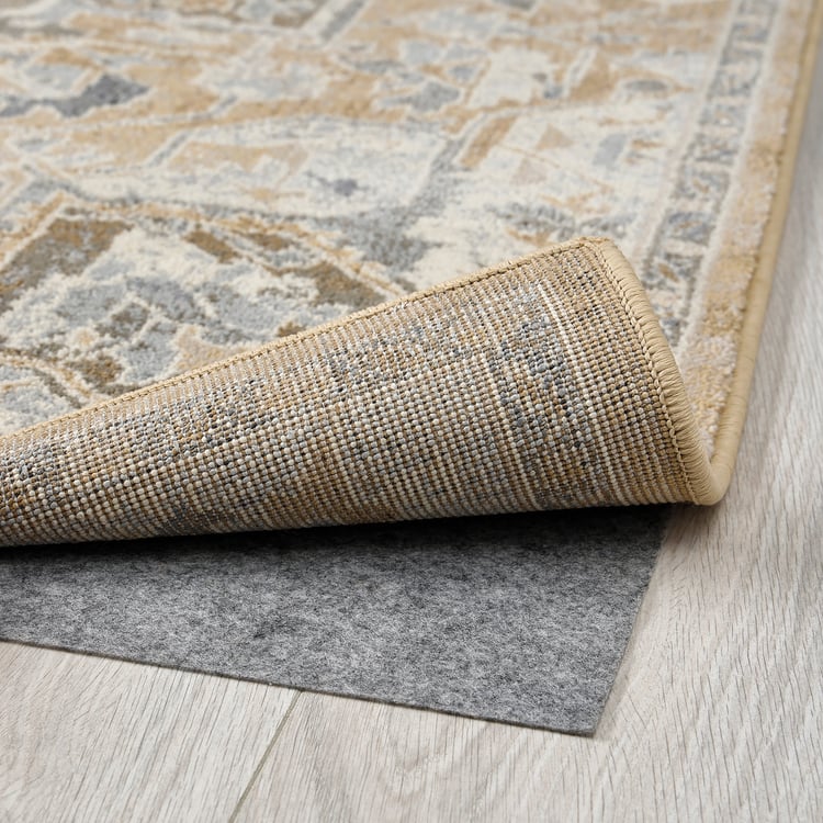 JÄRNVÄG rug, low pile, ornament pattern beige/dark beige, 133x195 cm - IKEA