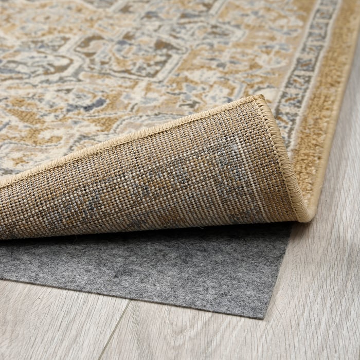 Ornament Pattern Rug JÄRNVÄG rug, low pile, ornament pattern beige/dark beige, 200x300 cm - IKEA