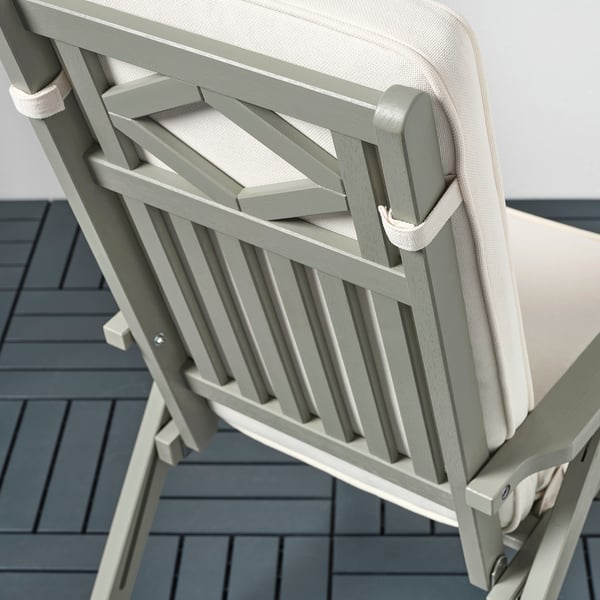 JÄRPÖN/DUVHOLMEN Seat/back cushion, outdoor, white, 116x45 cm
