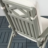 JÄRPÖN/DUVHOLMEN Seat/back cushion, outdoor, white, 116x45 cm
